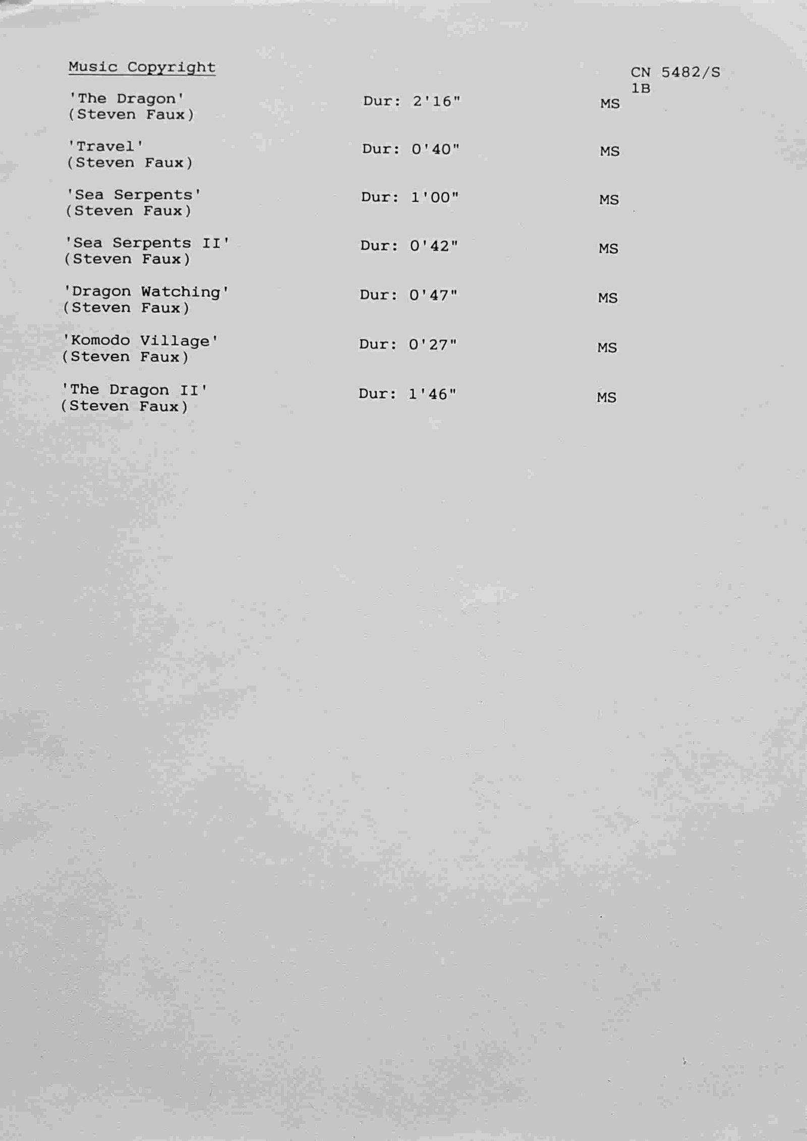 Inserts from CN 5482 S 3